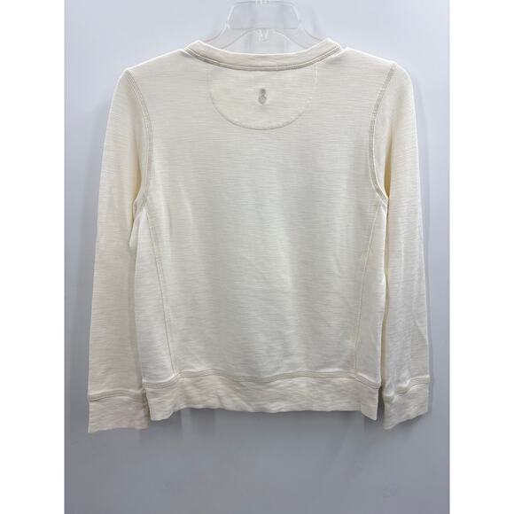 Tommy Bahama Cream Tobago Bay Embroidered Palm Tree Sweatshirt M Medium - Picture 5 of 7